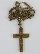 A 9ct gold large crucifix hallmarked for Chester, 1.