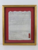 Apprenticeship Bond dated 17 June 1833. English. Main text partially printed.