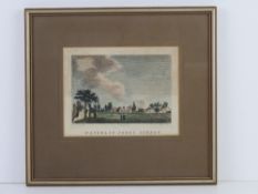 Coloured steel engraving of Waverley Abbey Surrey. Dated April 6th 1776. 16.5 x 12.
