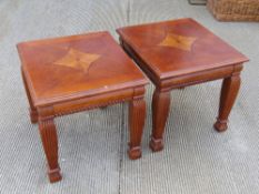 A pair of contemporary coffee tables, 57 x 52 x 51cm.