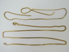 A 9ct gold necklace 49.5cm in length, 4.