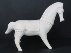 An Etruscan style figurine of a horse approx 25cm in length.