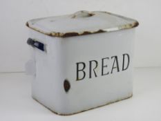An enamelled bread bin.
