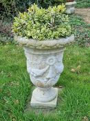 A pre-cast stone urn 58