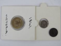 Maundy Money; 1841 Victoria part set 1d,
