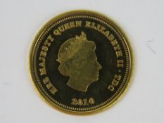 A 9ct gold half crown from the Royal Hou