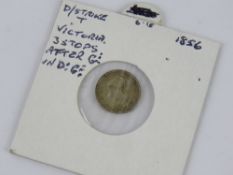 Maundy Money; 1856 Victoria 2d. Marked t