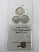 Maundy Money; 1871 Victoria full set 1d