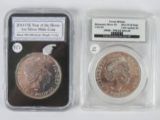 A CGS graded 2014 1oz silver 2014 Britan