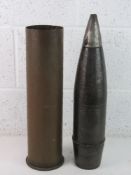 An inert WWII German 10.5cm.K.18 HE shel