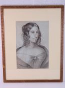 An early 19th century charcoal portrait,