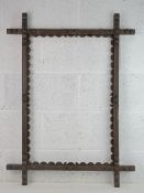 19 th C Folkart Oxford Frame - a chamfer