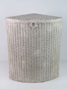 A Lloyd Loom style wicker basket, painte
