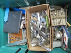 A large quantity of assorted flatware, s