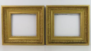A pair of 19 thC French Gilt Frames - a