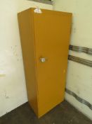 A fireproof cabinet with key, 61 x 39 x 153cm.