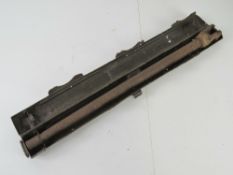 A WWII German MG42 spare barrel with spare barrel case (Relic).