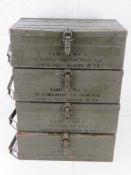 Four Italian Bren Magazine boxes, able to fit 12 x magazines in each one.