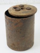 A WWII German Afrika Korp S-Mine, makers code (ces?) and dated 44.