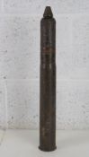 An inert WWII Russian 45mm HE Frag shell, the case is dated 40, the shell and head are semi relic,