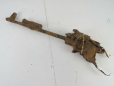 An MP44 barrel, top and bottom receiver with separate trigger in relic condition,