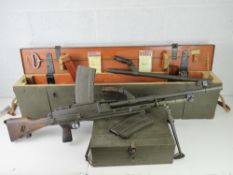 A rare matching numbers deactivated Italian Breda Bren .30-06 Calibre Light Machine Gun.