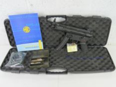 A deactivated HK MP5K 9mm Sub Machine Gun.