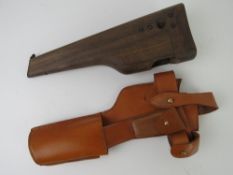 A Browning High Power Shoulder stock with holster.
