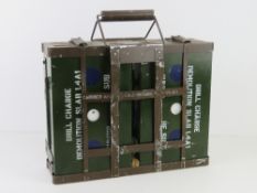 Inert British L4A1 Drill Charge Demolition Slabs in Transit Case.