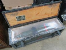 An inert Soviet 9M14 Malyutka missile in transit case.