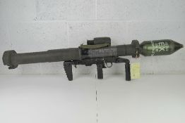 A deactivated HK Panzerfaust 3 110mm High Explosive Anti Tank Launcher with UP-7V telescopic sight,
