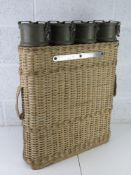 A 10.5cm transit tube set, able to fit 4 x 10.5cm shells inside with carry handles and latches.