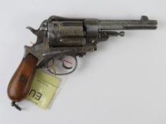 A deactivated Austrian Gasser 11.4mm Revolver.