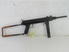 A deactivated Madsen SMG. With certificate.
