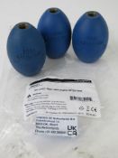 Three inert British L56A1 practice grenades.