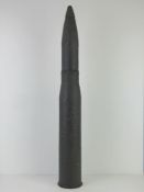 An inert WWII German Stug 7.5cm shell, Relic condition, fuse still unscrews, has been repainted.