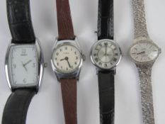 A quantity of wristwatches including Seiko strap and parts, Timex, Limit, etc.