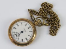 An American open face pocket watch Defiance Illinois Watch Co,
