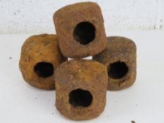 Four inert WW2 German Butterfly bombs.