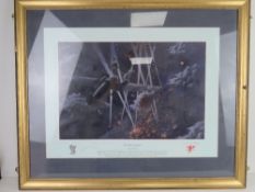 Signed print; Blitz on Liverpool by David E Bright, signed lower right in pencil,