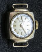 A 9ct gold ladies Accurist cocktail watch, case back hallmarked 375 and weighing 1.