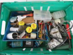 A quantity of model railway diorama makers components/tools including dremel, transformer, figures,