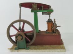 A Stuart Live Steam Beam Engine having spoked flywheel, length of base 33.