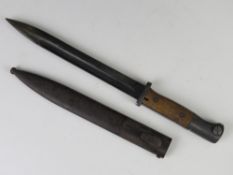 An early WWII German K98 bayonet, marked Karl Eickhorn, 2235 to the blade,
