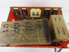A quantity of model railway diorama makers control panels and wiring.