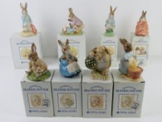 Royal Albert Beatrix Potter; eight figurines with associated boxes being 'Mr Alderman Ptolemy',