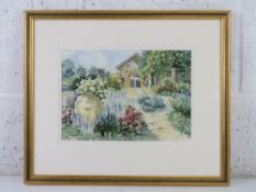 Watercolour; Hesteronbe' gardens Somerset by Phillipa Powell. Sigt size 28 x 19.