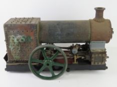 A part built live steam model railway locomotive, base 7.