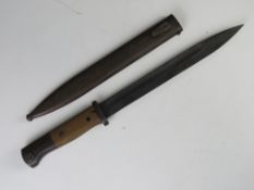 A WWII German K98 bayonet, with the blade marked clc44 (Richard Herder, 1941/44) F2817.