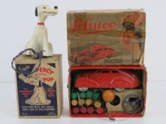 A Schuco Telesteering car in original box, box a/f,
